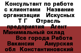 Консультант по работе с клиентами › Название организации ­ Искусных Т.Г. › Отрасль предприятия ­ Агент › Минимальный оклад ­ 25 000 - Все города Работа » Вакансии   . Амурская обл.,Константиновский р-н